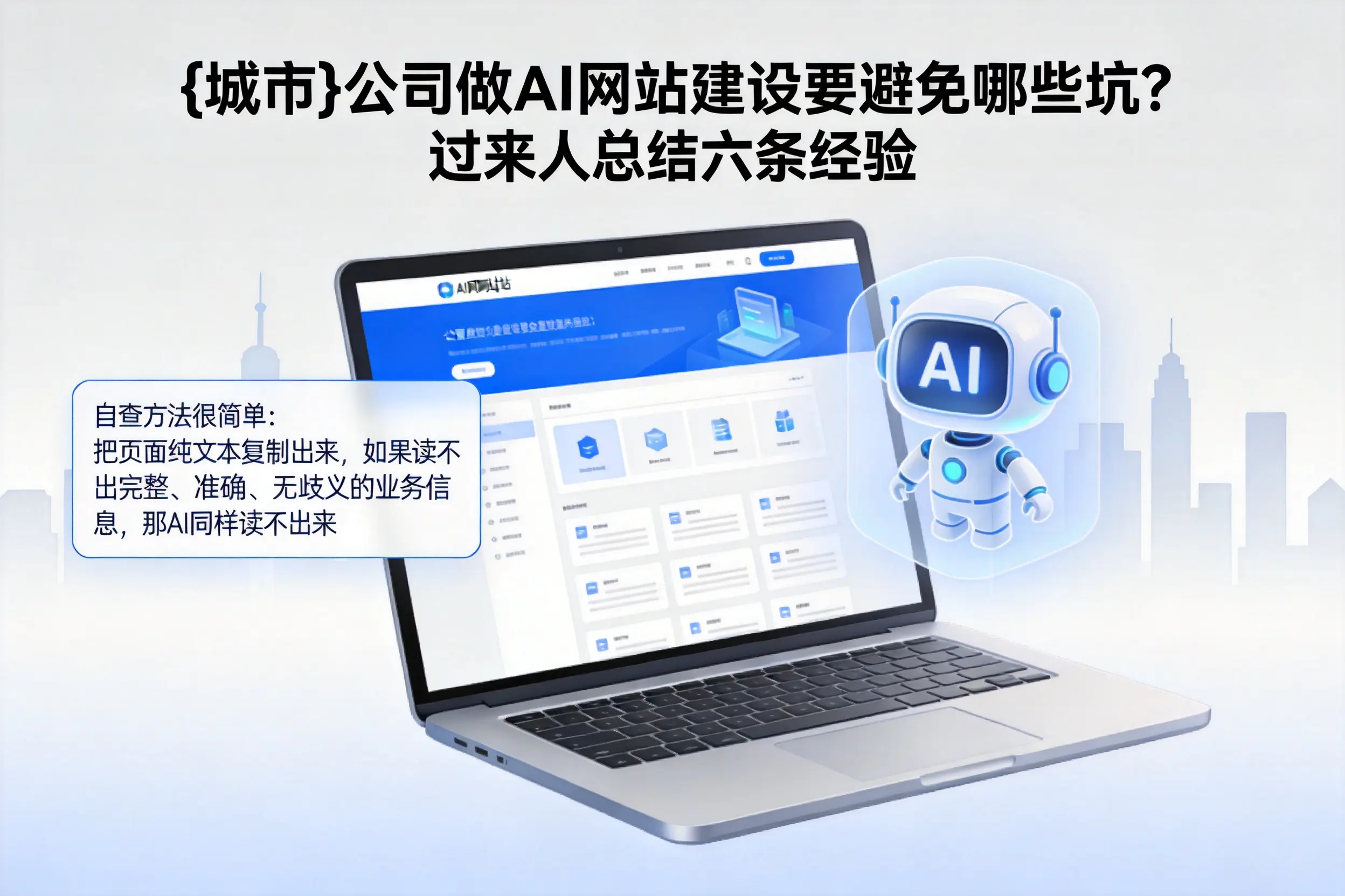 遵义公司做AI网站建设要避免哪些坑？过来人总结六条经验