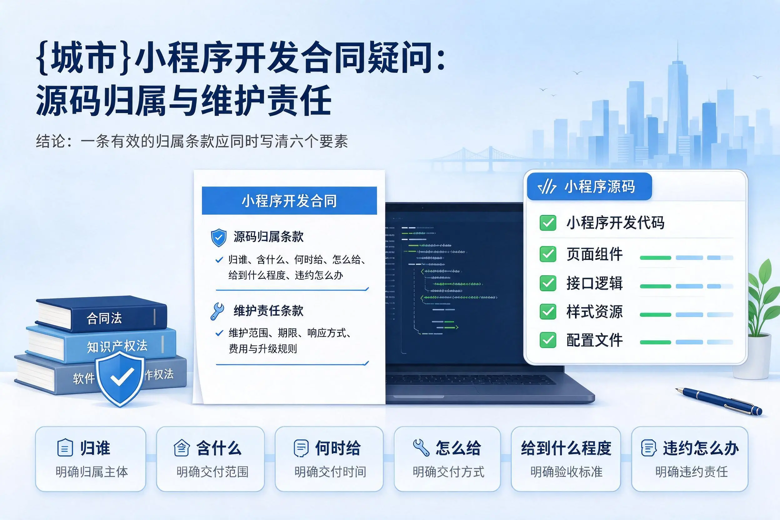 遵义小程序开发合同疑问:源码归属与维护责任