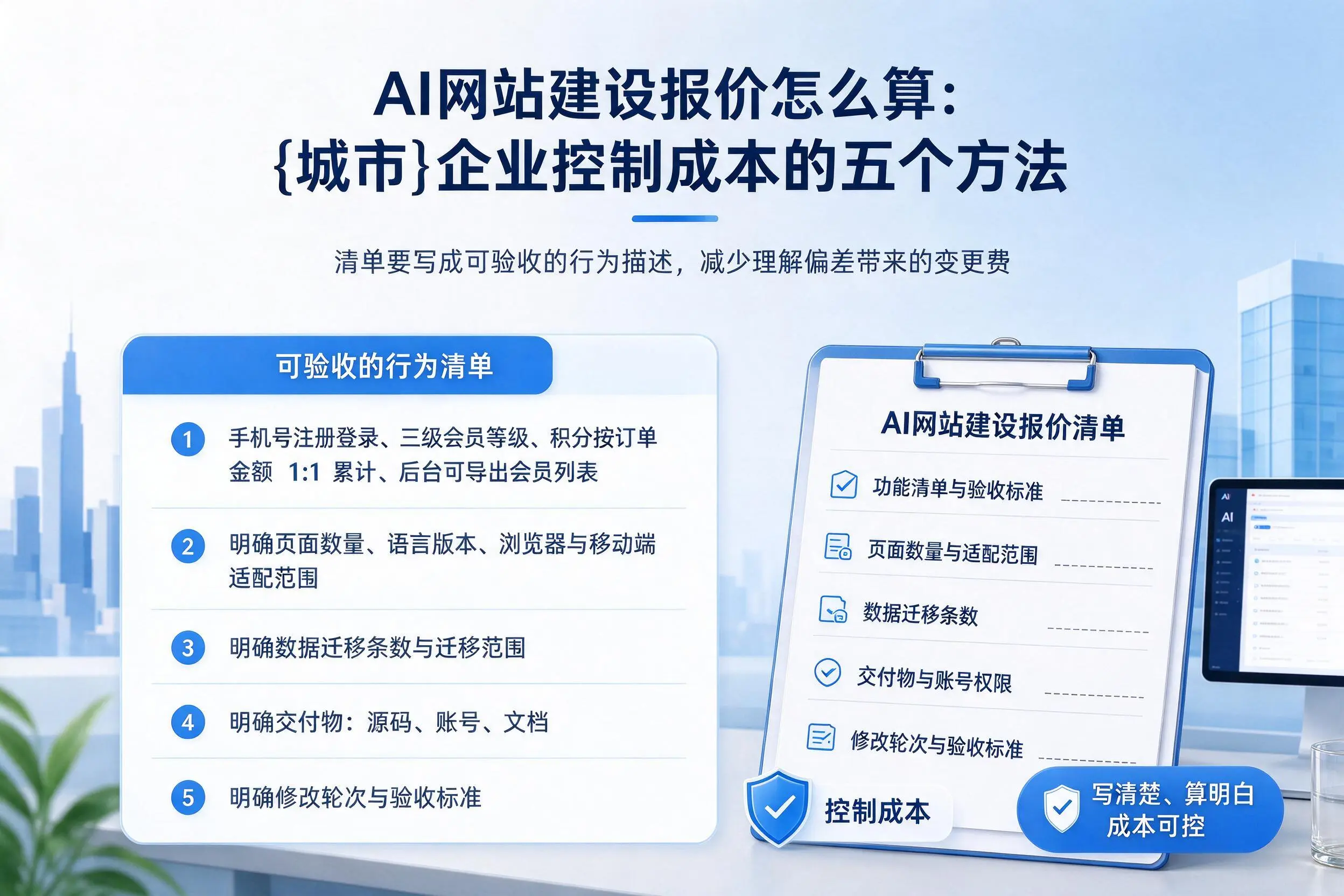 AI网站建设报价怎么算:遵义企业控制成本的五个方法